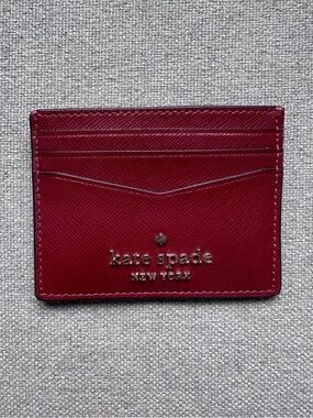 Kate Spade Red Saffiano Leather Card Case ♥️